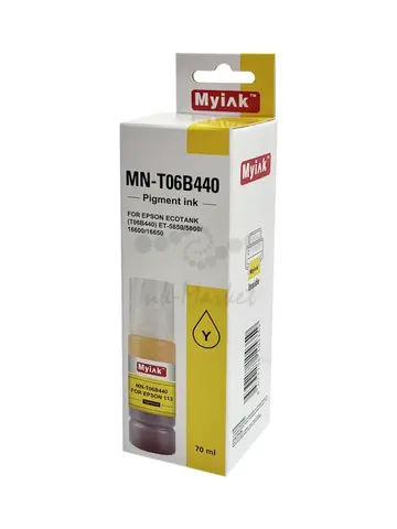 Чернила MyInk T06B440 для EPSON EcoTank 113, ET-5850, ET-5800, ET-16600, ET-16650 (70мл, yellow, Pigment)