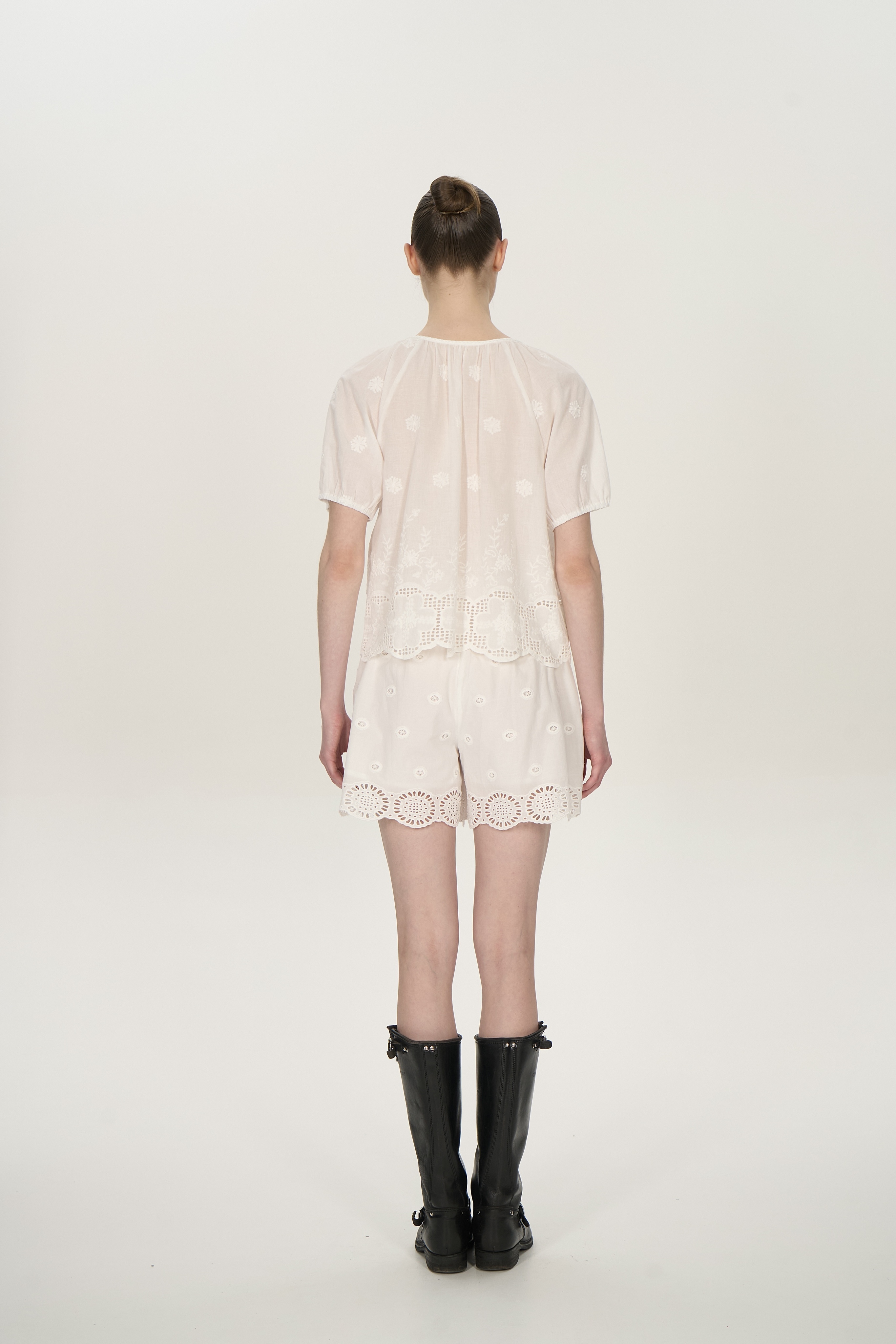 Блуза из хлопка с рукавом реглан