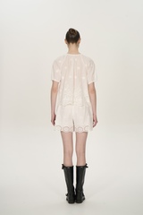 Блуза из хлопка с рукавом реглан