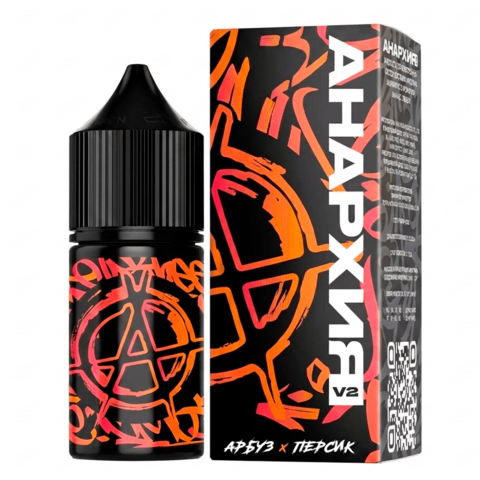 Жидкость Анархия V2 Salt 2% Super HARD 30 ml - Арбуз Персик