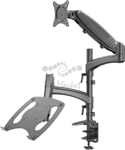 Кронштейн для монитора/ноутбука Cactus CS-VM-LH08-BK черный 13"-32" макс.16кг настольный поворот и наклон