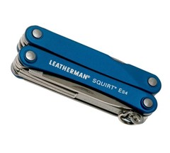 Мультитул-брелок Leatherman Squirt ES4 Blue, 9 функций (831239) цвет синий | Multitool-Leatherman.Ru