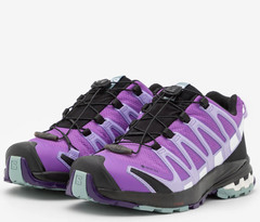 Премиальные непромокаемые кроссовки внедорожники Salomon Xa Pro 3D V8 GTX W Royal Lilac женские