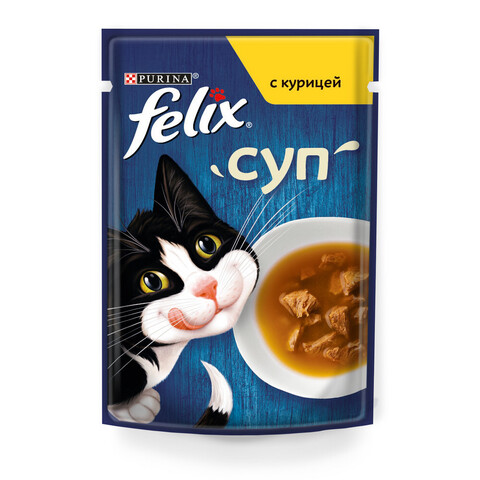 Felix пауч для кошек суп (курица) 48 г