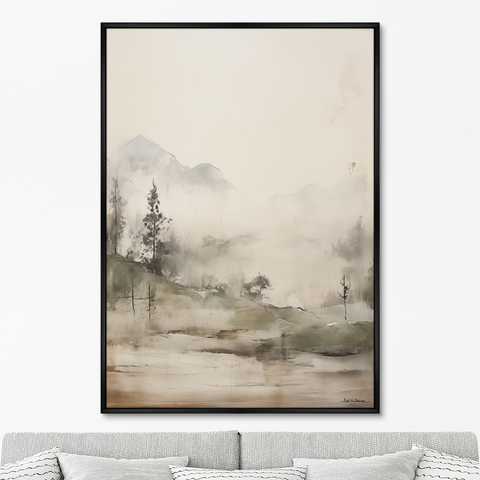 ArtNoMore - Репродукция картины на холсте Landscape collection, Mountain Mist, No 1, 2024г.