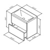 Am.Pm M90FHX0602HF Gem, База под раковину, подвесная, 60 см, 2 ящика, цвет: орех