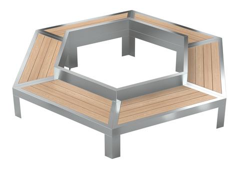 Bench CITY | hexagonal