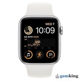 Apple Watch SE 2022 GPS + Cellular 44mm Silver Aluminium Case with White Sport Band