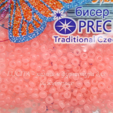 02291 Бисер 10/0 Preciosa  Алебастр Соль-гель светло-кораллово-розовый