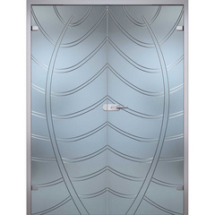 Купить Двустворчатая стеклянная дверь Эмилия стекло бесцветное матовое
