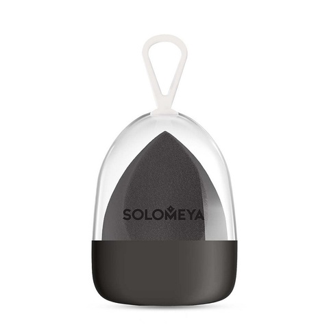 Solomeya Flat End blending sponge Black косметический спонж для макияжа со срезом черный
