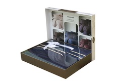 Комплект постельного белья DO&CO Сатин  жаккард DELUX 2 спальный AGORA  доп.фото 1