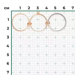 01-5411-00-401-1111-24  - Оригинальное, тройное  кольцо из  золота с фианитами