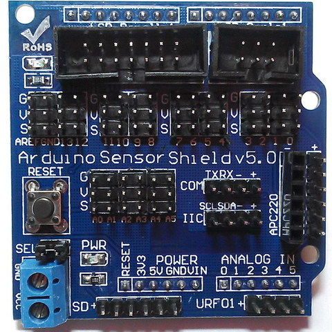 Плата расширения Sensor Shield V5.0 для Arduino