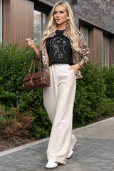 Футболка с вышивкой черная Б10059 LT Collection