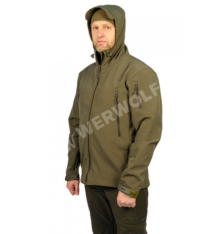 Куртка тактическая Рейнджер Ткань софт-шелл SoftShell на флисе олива 756-002