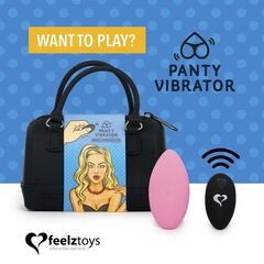 Розовый вибромассажер в трусики с пультом ДУ Panty Vibe Remote Controlled Vibrator - 