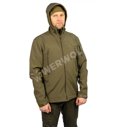 Куртка тактическая Рейнджер Ткань софт-шелл SoftShell на флисе олива 756-002