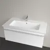 Villeroy&Boch 4104AL01 Раковина, Villeroy&Boch, Venticello, ширина, мм-1000, глубина, мм-500, высота, мм-170, тип установки-на тумбу, отверстия для смесителя-1 сквозное, 2 промаркированных, с переливом, материал-керамика, цвет-альпийский белый