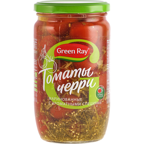 Томаты Грин Рэй Черри маринован ст/б 720г, шт