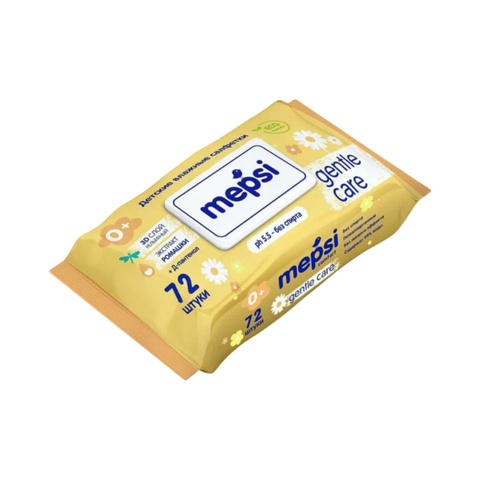 Влажные салфетки детские Mepsi ромашка. 72шт