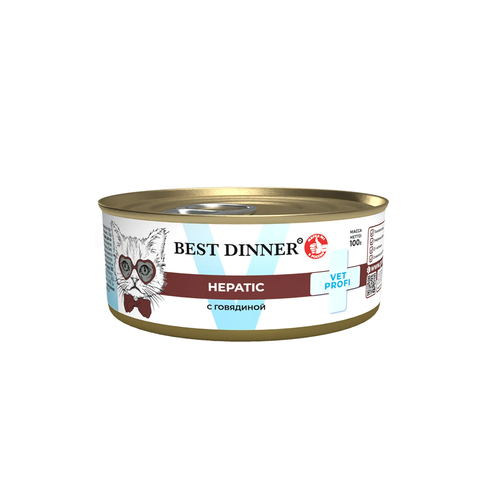 Best Dinner Vet Profi Hepatic с говядиной (упаковка 12 шт * 100 г)