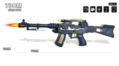 Автомат с прицелом свет+муз в пакете 73*19