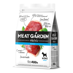 Meat Garden корм сухой для взрослых собак мелких пород утка, яблоко