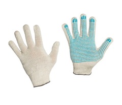 Перчатки рабочие трикотажные с ПВХ Протектор 4 нити 10 класс 42 г (10 пар в упаковке)