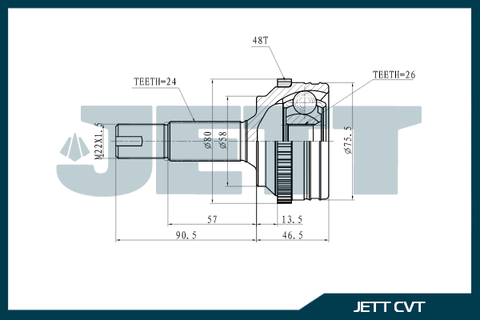 ШРУС внешний JETT V41-9026 ABS