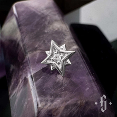 Накрутка "North Star" - Белое золото - White CZ