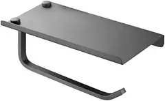 Держатель для туалетной бумаги Haibс подставкой, графит HB 330-3