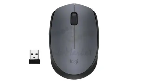 Мышь беспроводная LOGITECH M170 grey/black (1000dpi, USB) (910-004642)