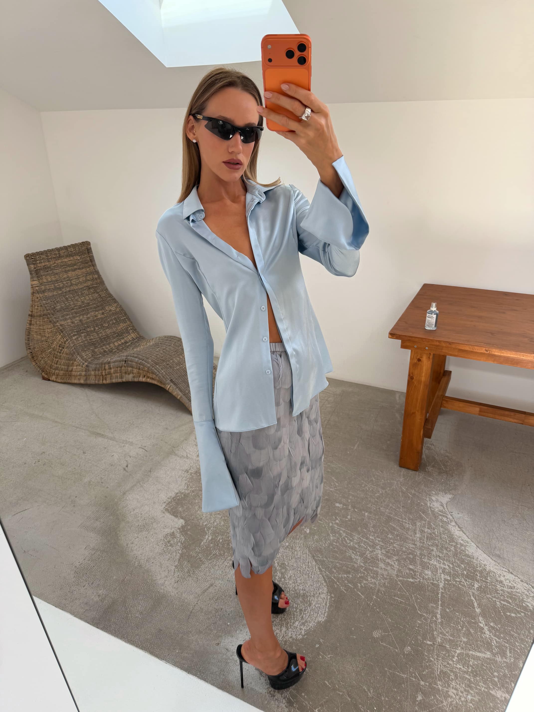 Юбка из перьев Slay Midi