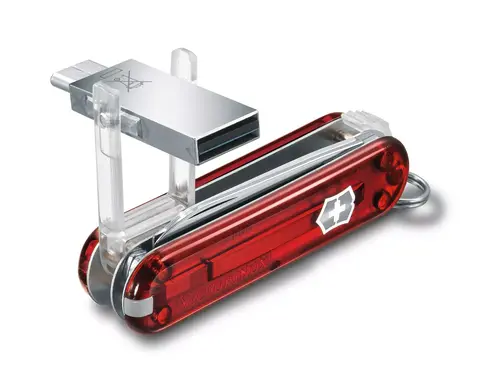 Нож-брелок Victorinox USB 32 Гб, 58 mm, 8 функций (4.6235.TG32B10)