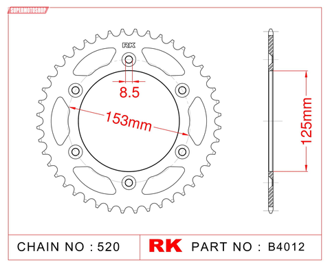 ЗВЕЗДА ВЕДОМАЯ (49 ЗУБ.) RK B4012-49 (АНАЛОГ: JTR210.49)