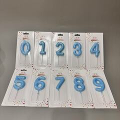 Свеча для торта «Блеск» (голубая) цифра 2