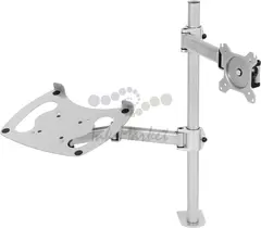 Кронштейн для монитора/ноутбука Cactus CS-VM-LH07-AL серебряный 13"-27" макс.8кг настольный поворот и наклон — фото 2