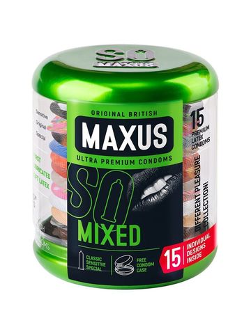 Презервативы в металлическом кейсе MAXUS Mixed - 15 шт. - Maxus MAXUS Mixed №15