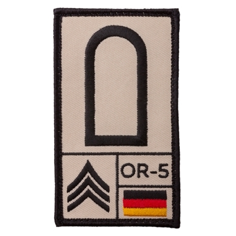 Café Viereck Rank Patch Stabsunteroffizier sand