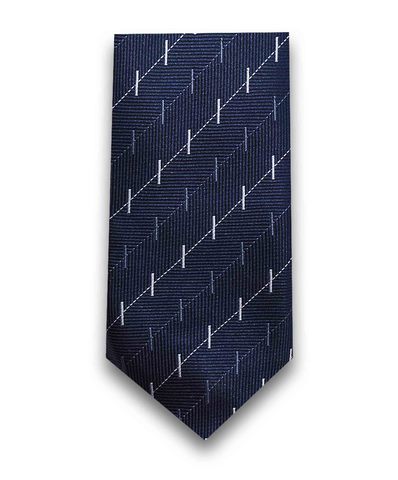 Темно-синий галстук с полосками TSAREVICH