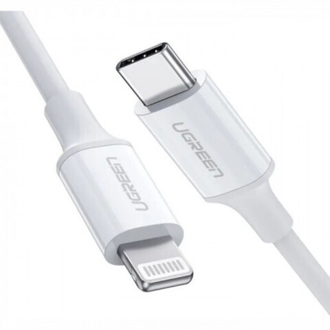 Кабель UGREEN US171 USB-C to Lightning Cable M/M Nickel Plating ABS Shell: 2м, белый