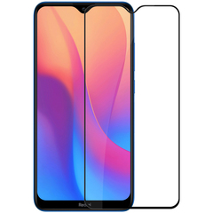 Защитное стекло с олеофобным покрытием для Xiaomi Redmi 8 и 8A, черные рамки, G-Rhino