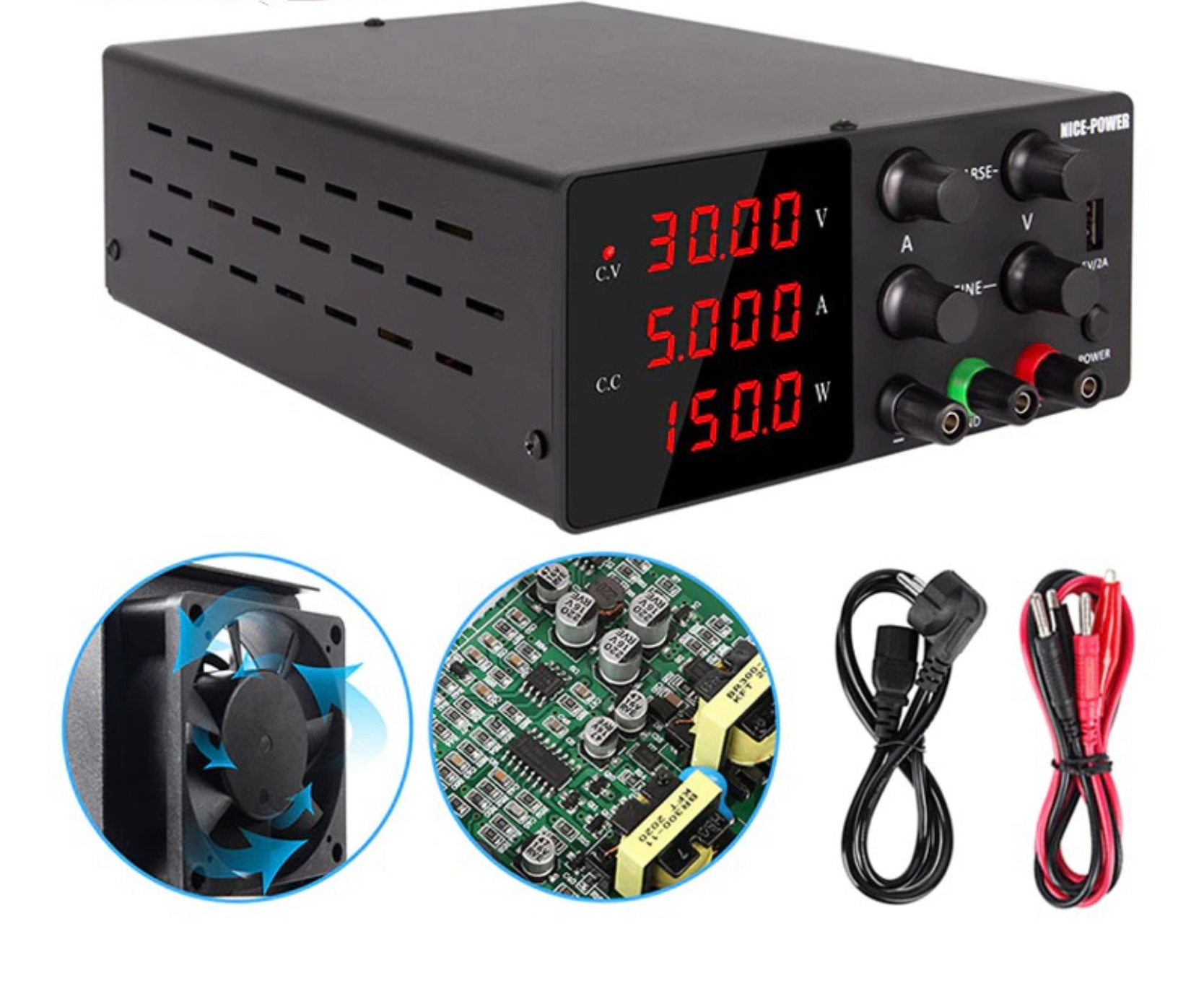 Цифровой лабораторный источник питания (блок питания) 0-30В 0-10А с USB ...