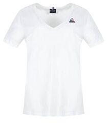 Женская теннисная футболка Le Coq Sportif ESS Tee SS Col V No.1 W - new optical white