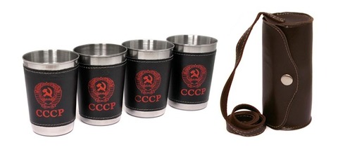 Подарочный набор стопок в чехле СССР