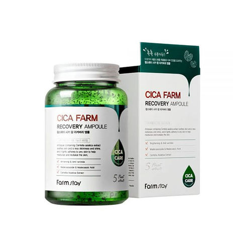 Купить FarmStay Ампульная сыворотка для лица с центеллой азиатской FarmStay Cica Farm Recovery Ampoule 250 мл