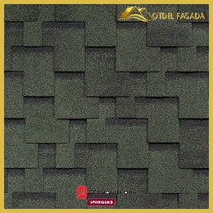 Гибкая черепица ТехноНиколь SHINGLAS Аккорд Зеленый 3 м2/уп (Однослойная)