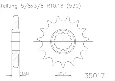 Звезда ведущая 50-35017 15