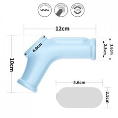 Насадка на пенис с вибрацией с рукавом для мошонки Silk Knights Ring голубая (12*2,8)